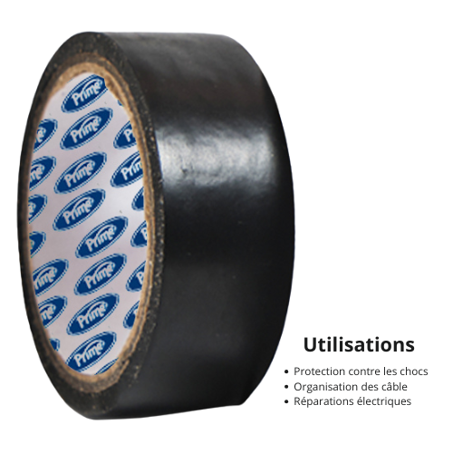Scotch PVC  électrique  noir 15mm x 12y (50rolls x 12 - 600pcs)