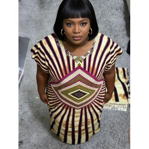 Robe imprimée à la mode - Robe de soirée - Robe élégante pour femme-rouge