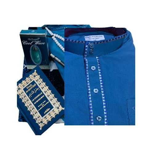 Coffret de priére de 6pcs - tapis de priere- parfum - Djalaba - chapelet - stylot - livre citadelle du musulmane